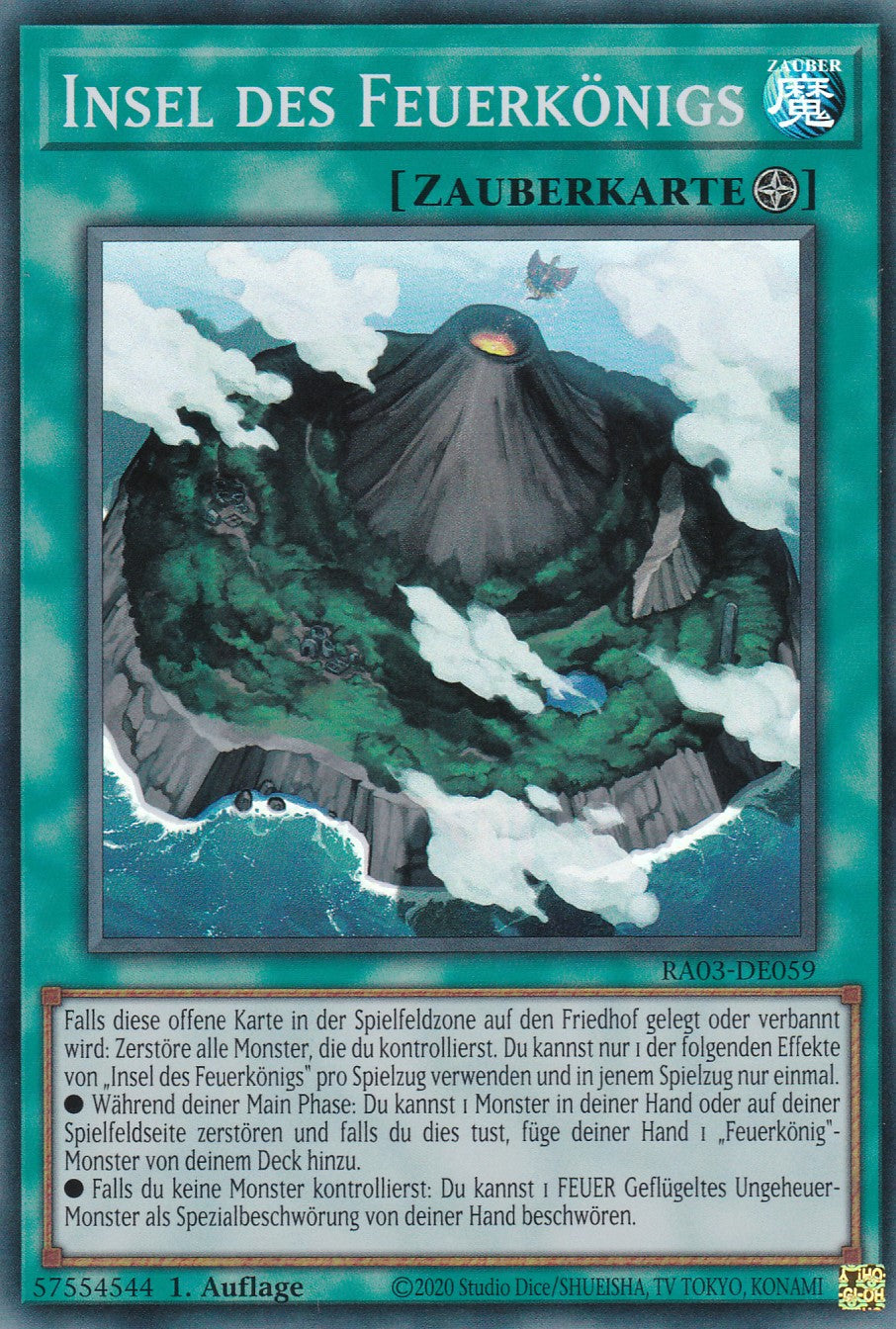 Insel des Feuerkönigs - RA03-DE059 - Super Rare - Deutsch - 1. Auflage - Quarter Century Bonanza