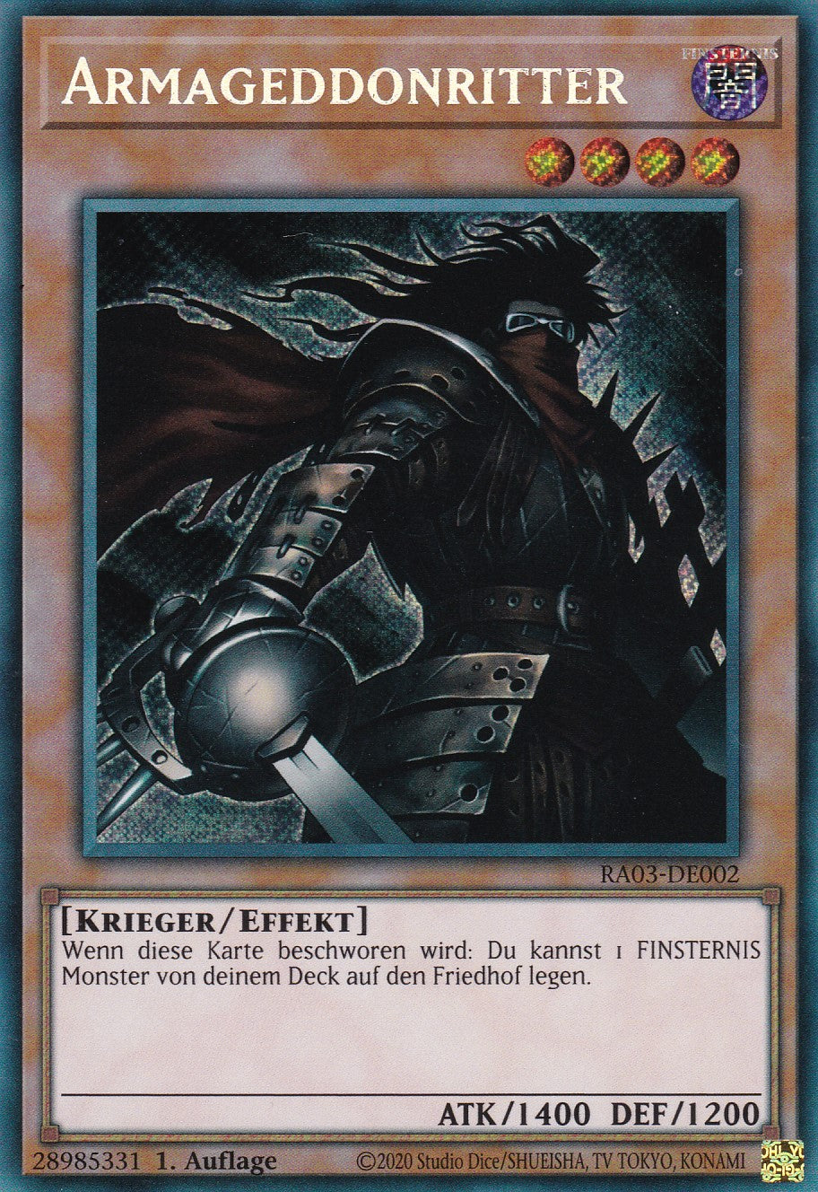 Armageddonritter - RA03-DE002 - Secret Rare - Deutsch - 1. Auflage - Quarter Century Bonanza