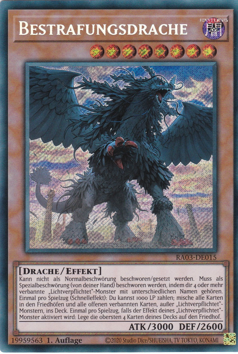 Bestrafungsdrache - RA03-DE015 - Secret Rare - Deutsch - 1. Auflage - Quarter Century Bonanza