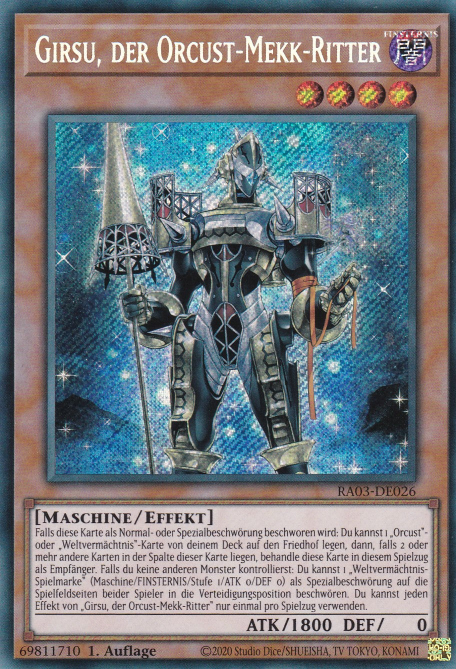 Girsu, der Orcust-Mekk-Ritter - RA03-DE026 - Secret Rare - Deutsch - 1. Auflage - Quarter Century Bonanza