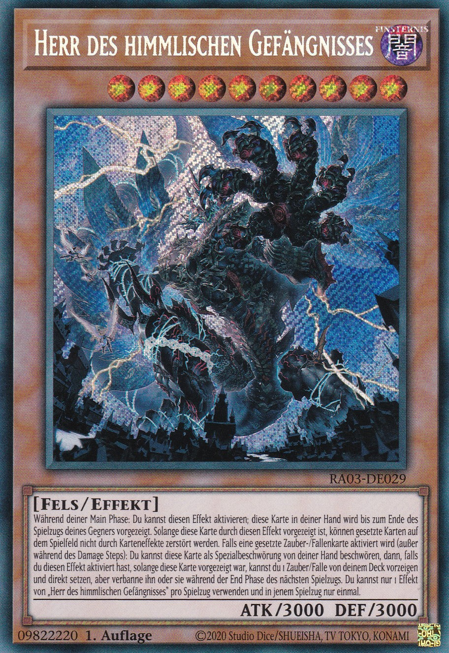 Herr des himmlischen Gefängnisses - RA03-DE029 - Secret Rare - Deutsch - 1. Auflage - Quarter Century Bonanza