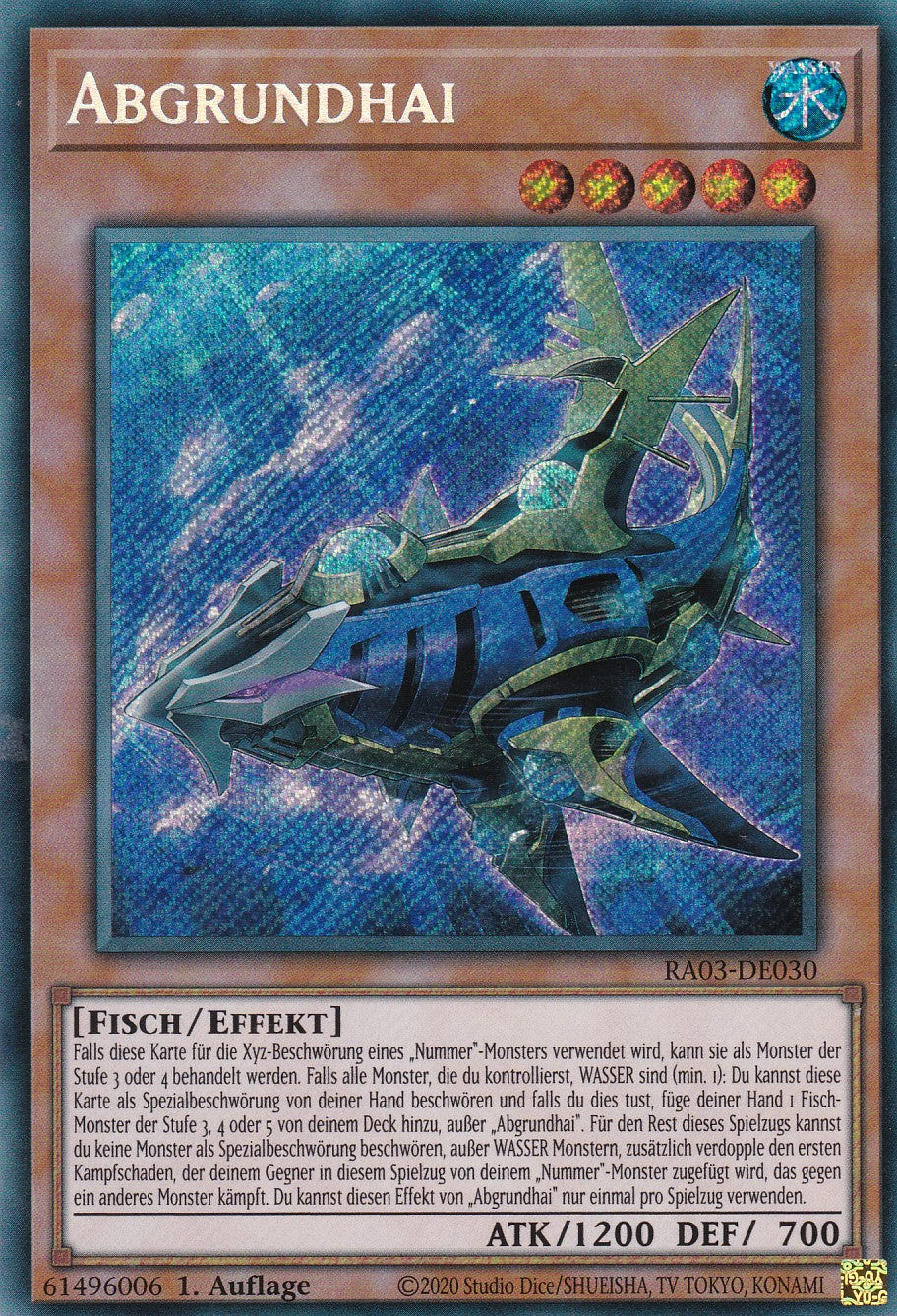 Abgrundhai - RA03-DE030 - Secret Rare - Deutsch - 1. Auflage - Quarter Century Bonanza