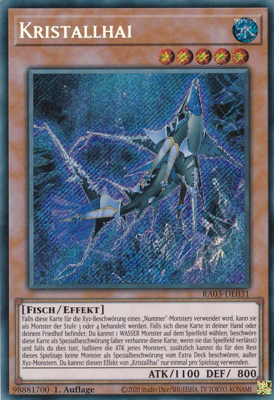 Kristallhai - RA03-DE031 - Secret Rare - Deutsch - 1. Auflage - Quarter Century Bonanza