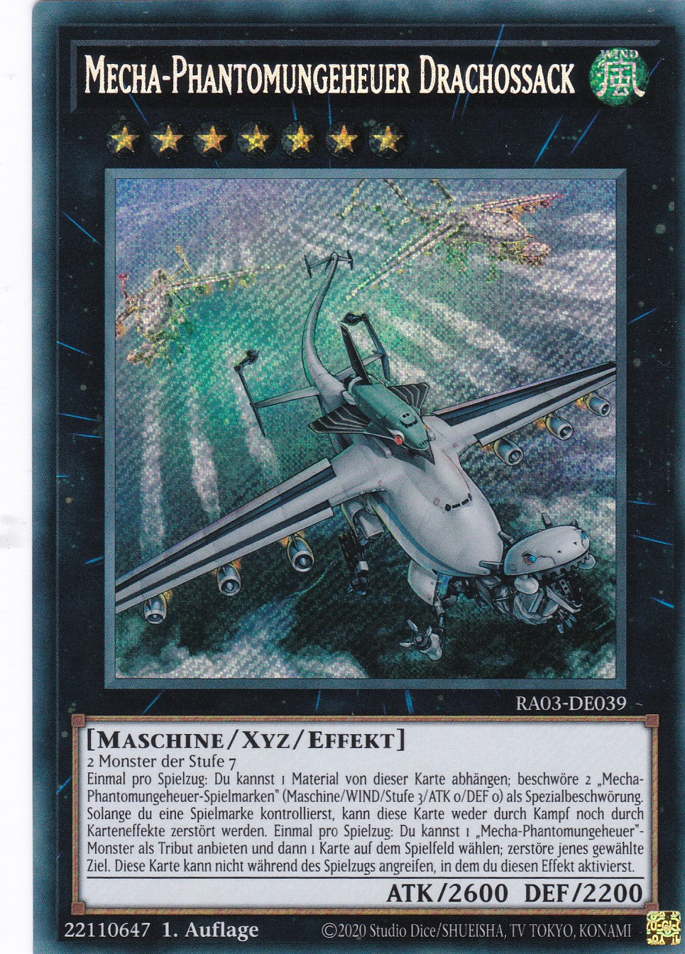 Mecha-Phantomungeheuer Drachossack - RA03-DE039 - Secret Rare - Deutsch - 1. Auflage - Quarter Century Bonanza