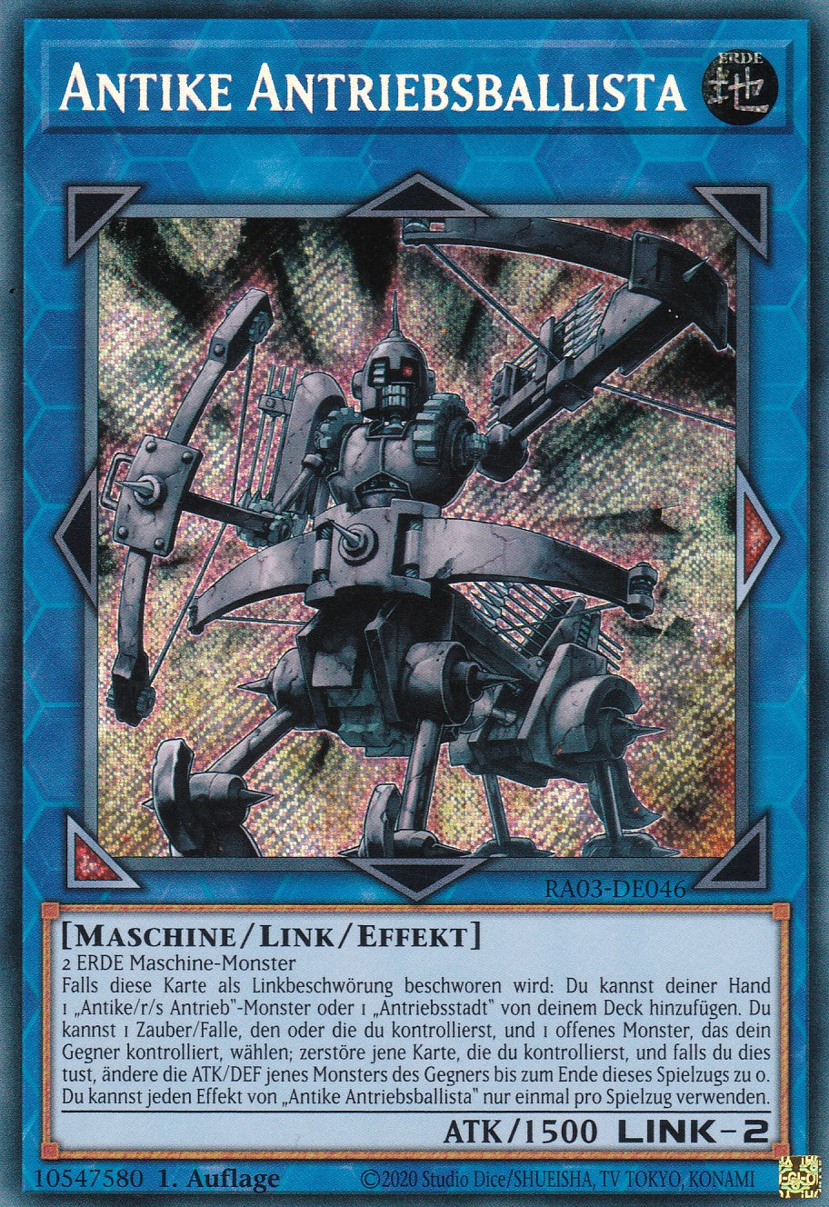 Antike Antriebsballista - RA03-DE046 - Secret Rare - Deutsch - 1. Auflage - Quarter Century Bonanza