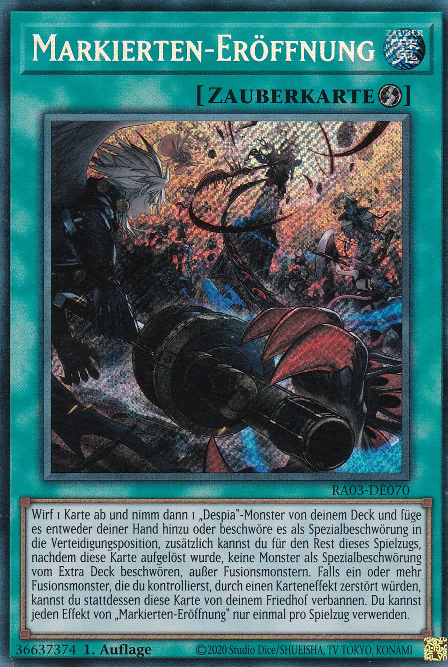 Markierten-Eröffnung - RA03-DE070 - Secret Rare - Deutsch - 1. Auflage - Quarter Century Bonanza