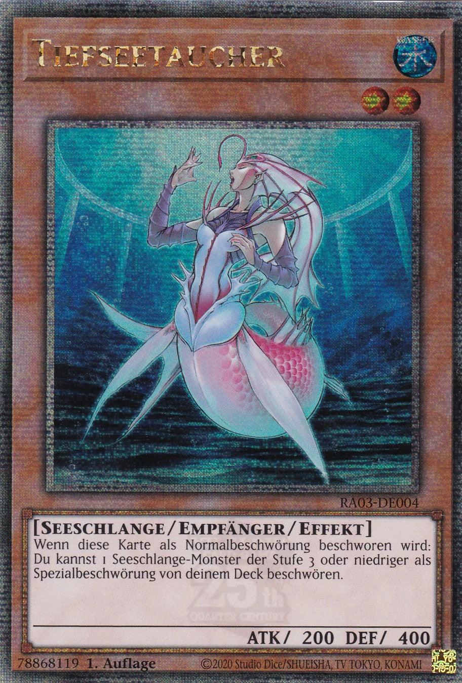 Tiefseetaucher - RA03-DE004 - Quarter Century Secret Rare - Deutsch - 1. Auflage - Quarter Century Bonanza