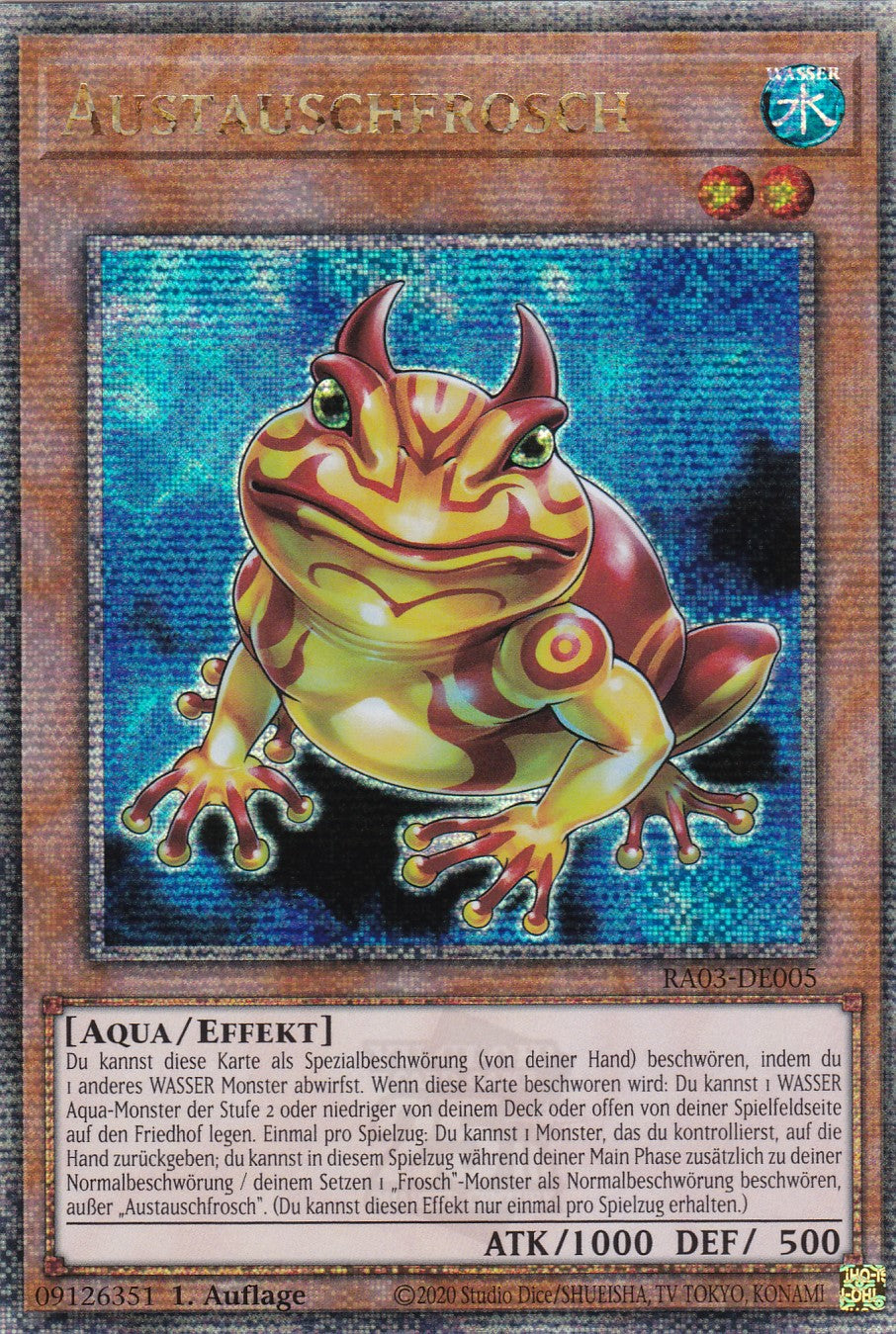 Austauschfrosch - RA03-DE005 - Quarter Century Secret Rare - Deutsch - 1. Auflage - Quarter Century Bonanza