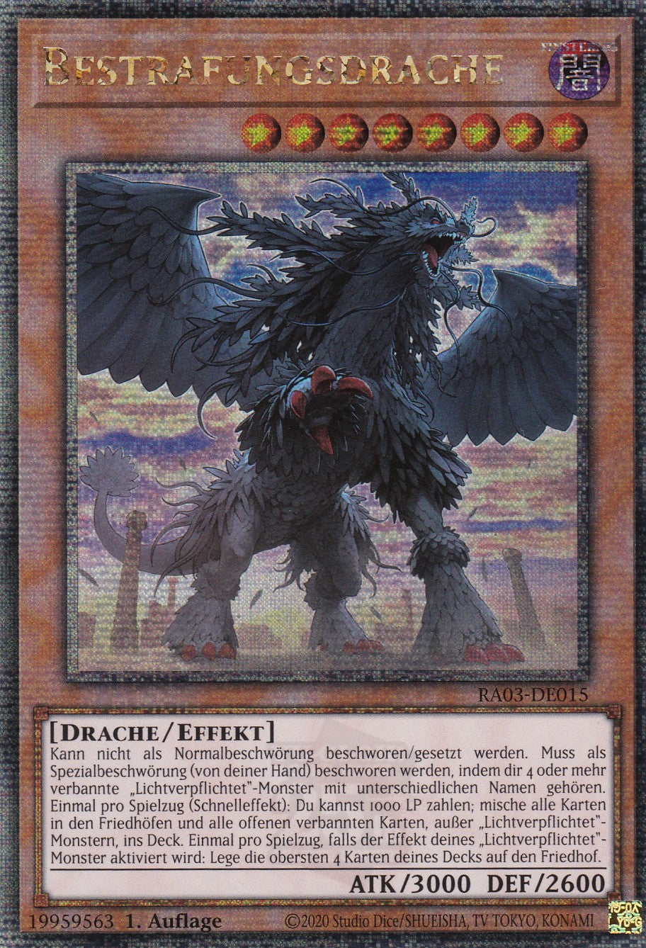 Bestrafungsdrache - RA03-DE015 - Quarter Century Secret Rare - Deutsch - 1. Auflage - Quarter Century Bonanza