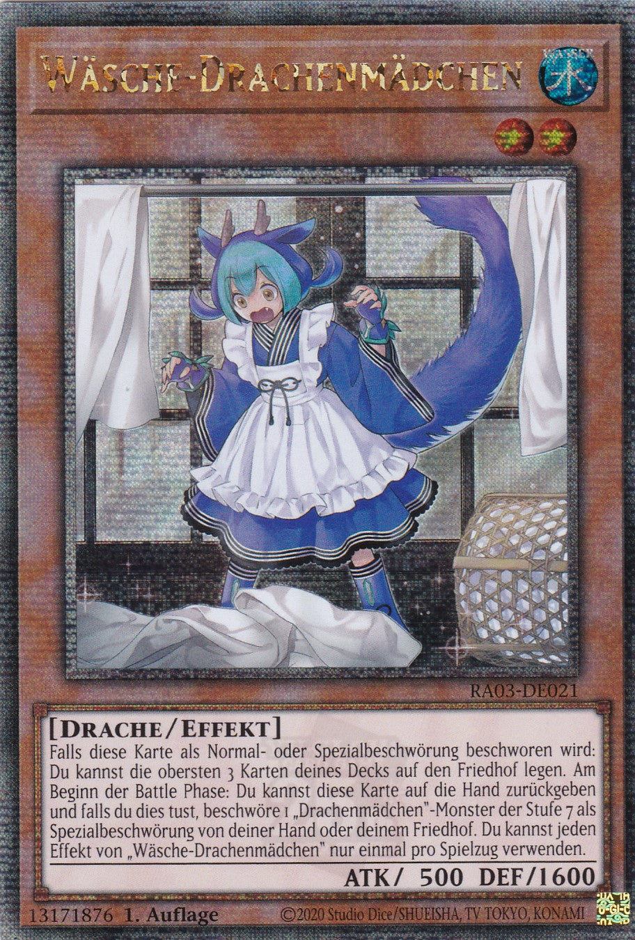Wäsche-Drachenmädchen - RA03-DE021 - Quarter Century Secret Rare - Deutsch - 1. Auflage - Quarter Century Bonanza