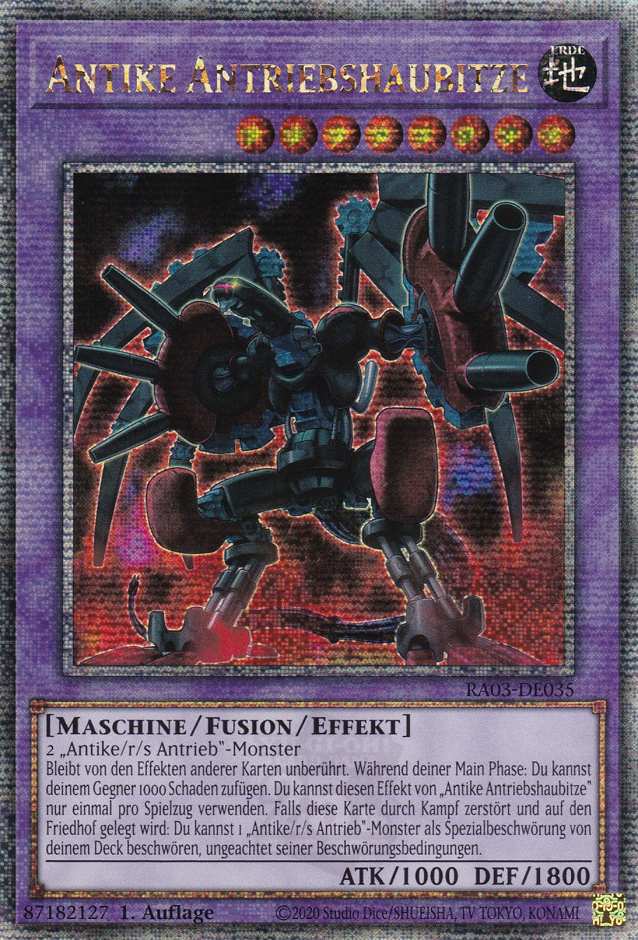 Antike Antriebshaubitze - RA03-DE035 - Quarter Century Secret Rare - Deutsch - 1. Auflage - Quarter Century Bonanza