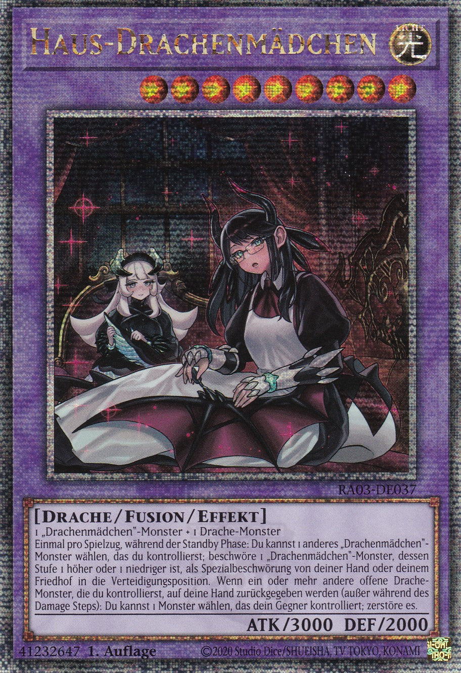 Haus-Drachenmädchen - RA03-DE037 - Quarter Century Secret Rare - Deutsch - 1. Auflage - Quarter Century Bonanza