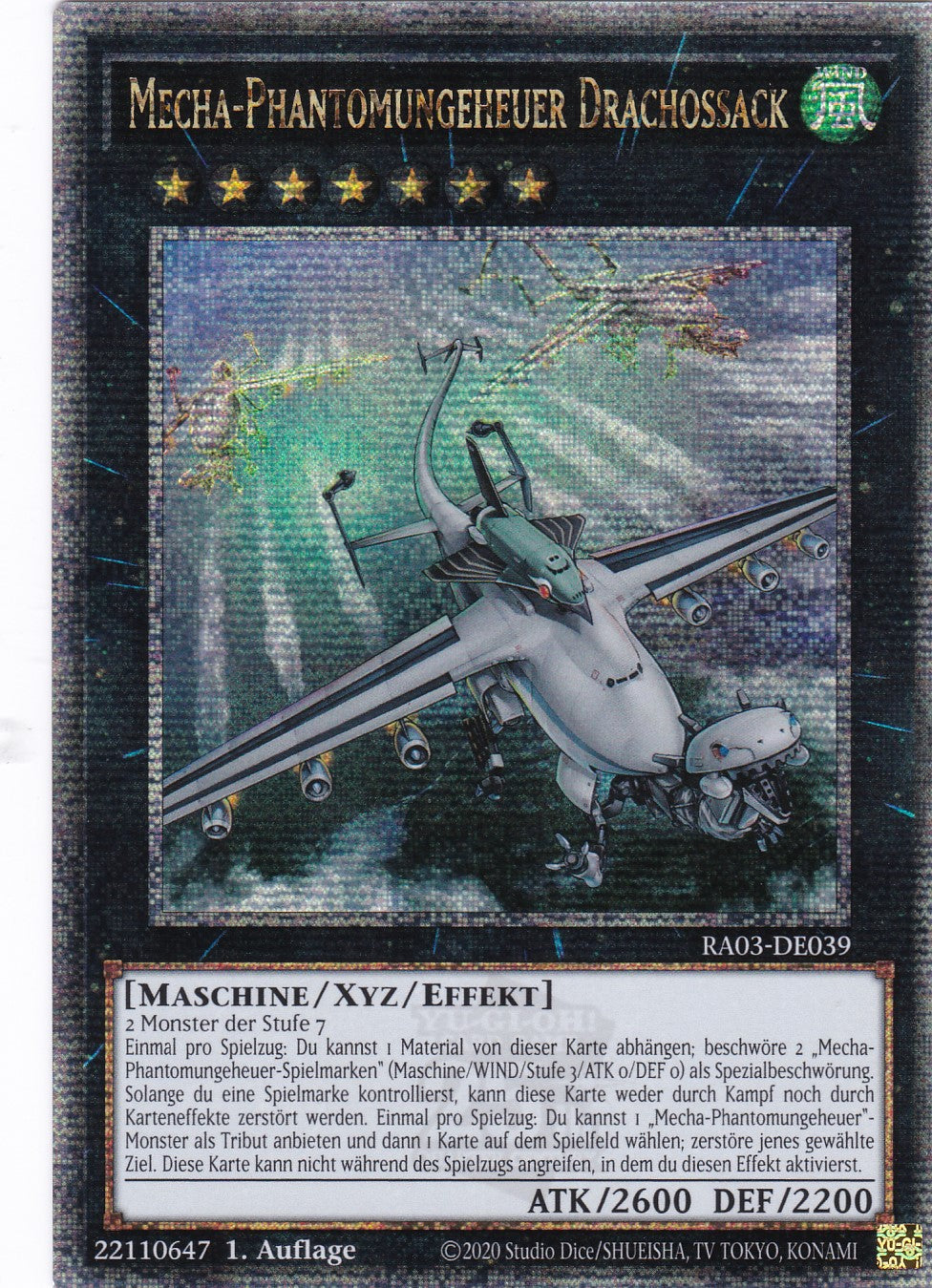 Mecha-Phantomungeheuer Drachossack - RA03-DE039 - Quarter Century Secret Rare - Deutsch - 1. Auflage - Quarter Century Bonanza