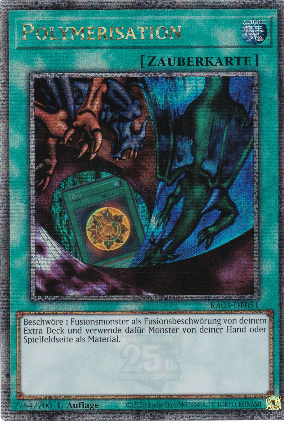 Polymerisation - RA03-DE051 - Quarter Century Secret Rare - Deutsch - 1. Auflage - Quarter Century Bonanza