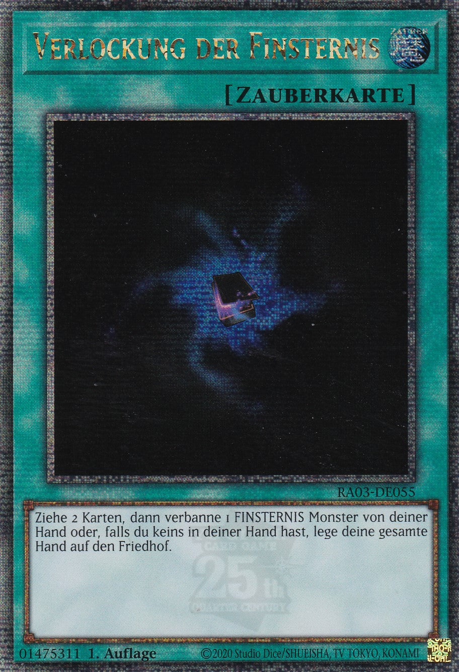Verlockung der Finsternis - RA03-DE055 - Quarter Century Secret Rare - Deutsch - 1. Auflage - Quarter Century Bonanza