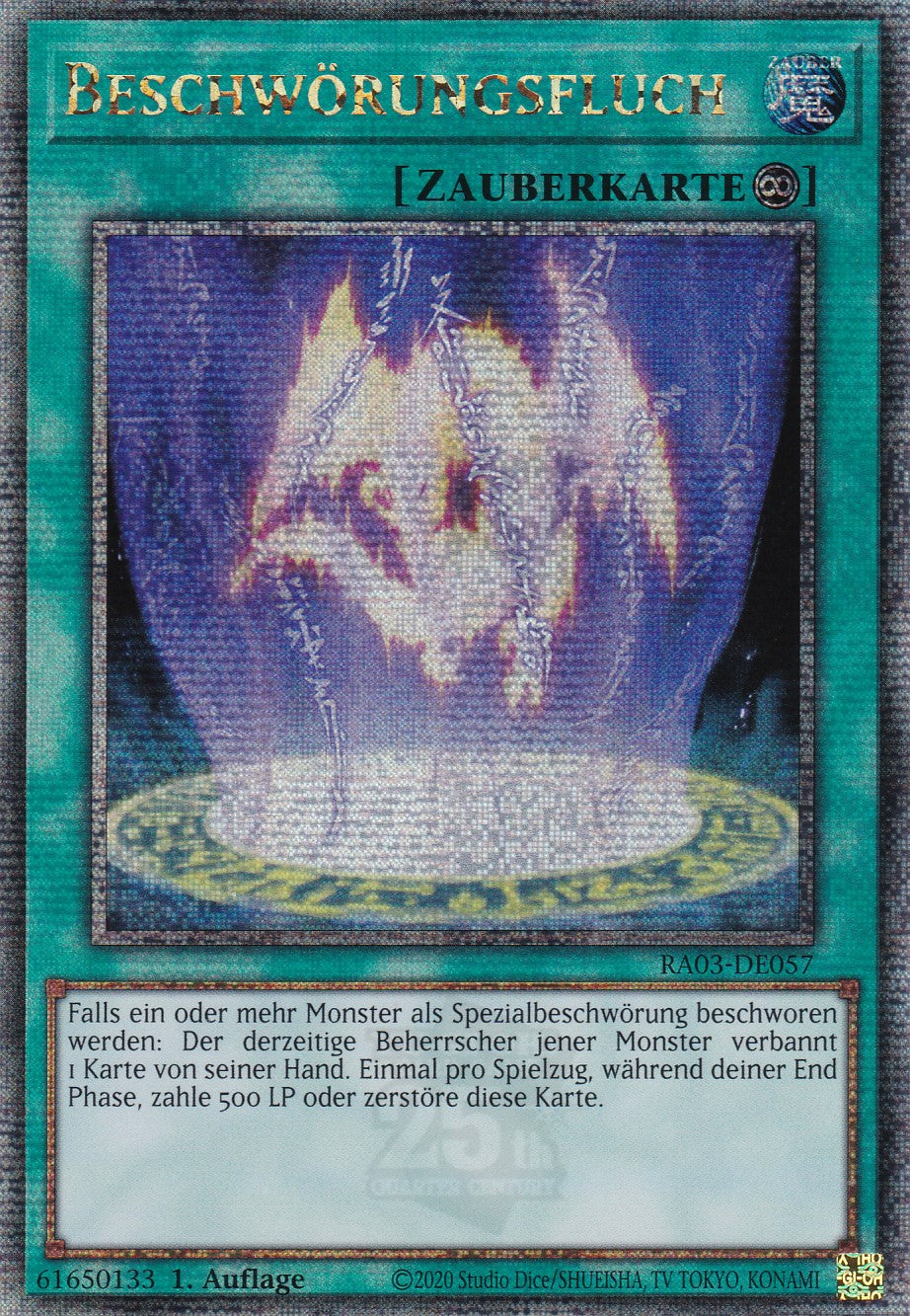 Beschwörungsfluch - RA03-DE057 - Quarter Century Secret Rare - Deutsch - 1. Auflage - Quarter Century Bonanza
