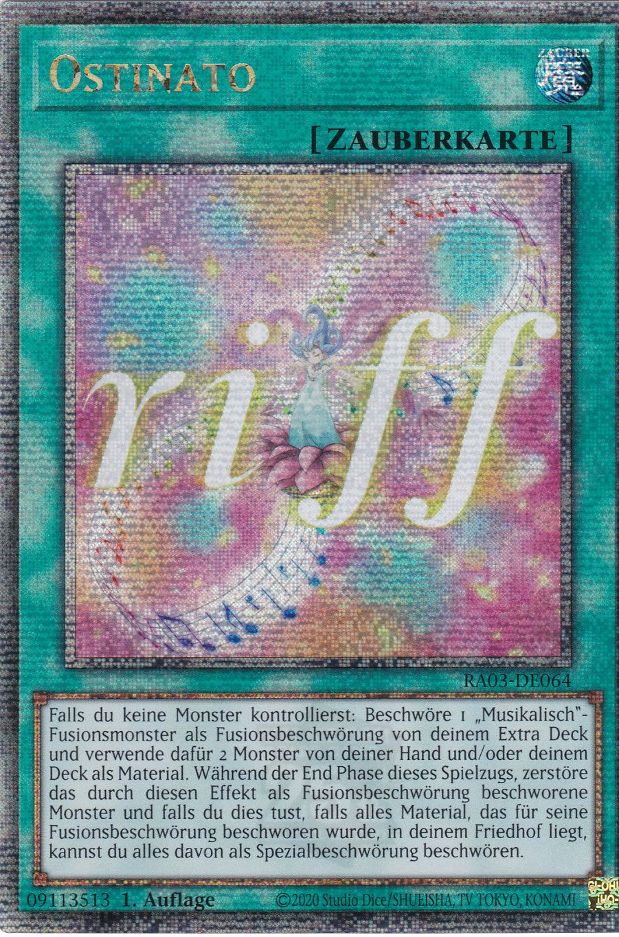 Ostinato - RA03-DE065 - Quarter Century Secret Rare - Deutsch - 1. Auflage - Quarter Century Bonanza