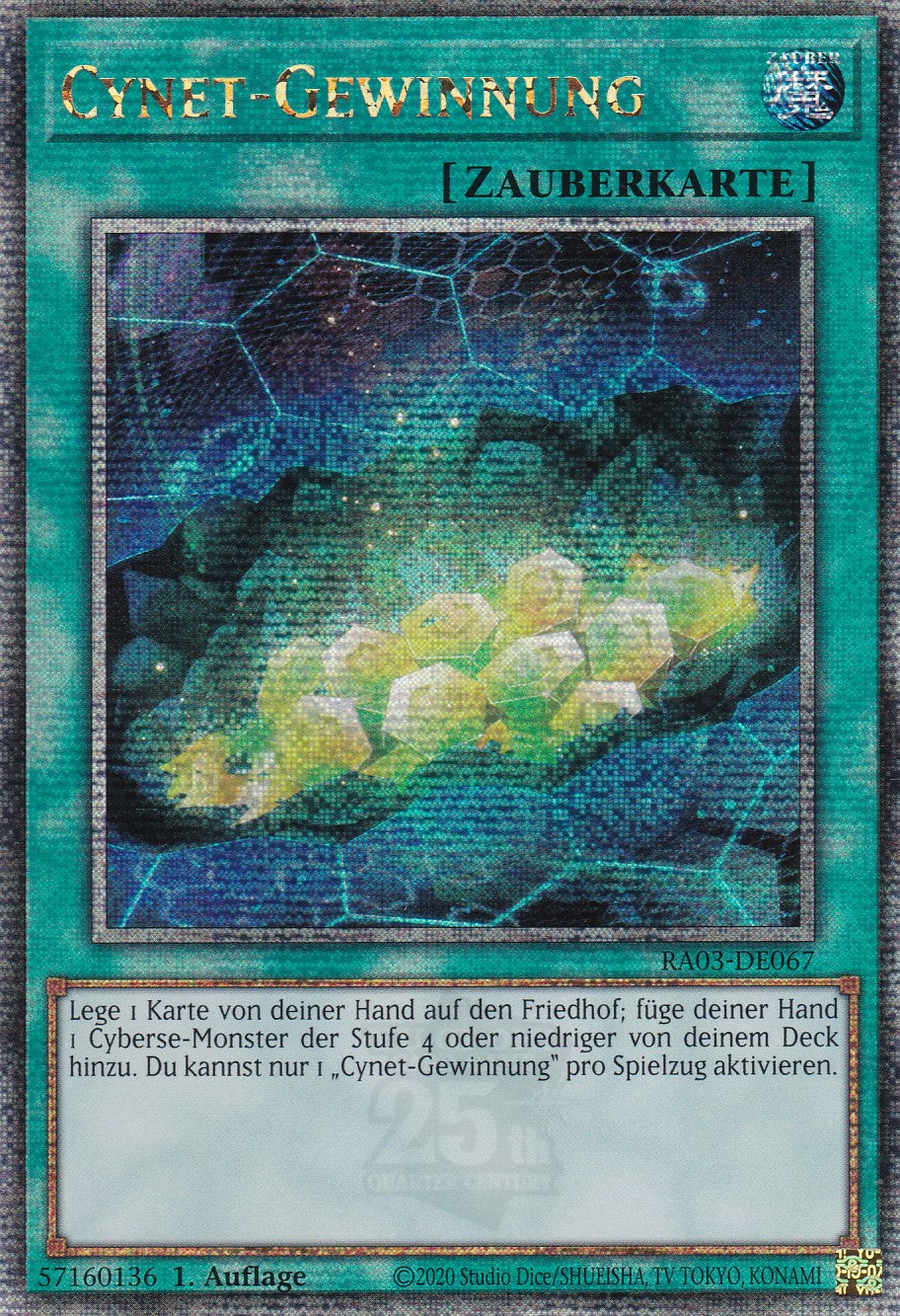 Cynet-Gewinnung - RA03-DE068 - Quarter Century Secret Rare - Deutsch - 1. Auflage - Quarter Century Bonanza
