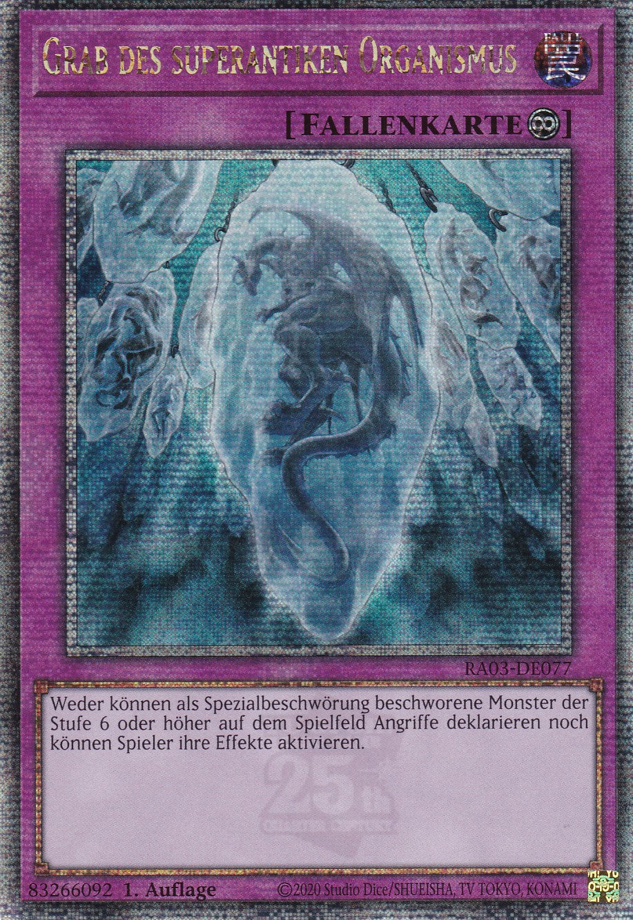 Grab des Superantiken Organismus - RA03-DE077 - Quarter Century Secret Rare - Deutsch - 1. Auflage - Quarter Century Bonanza