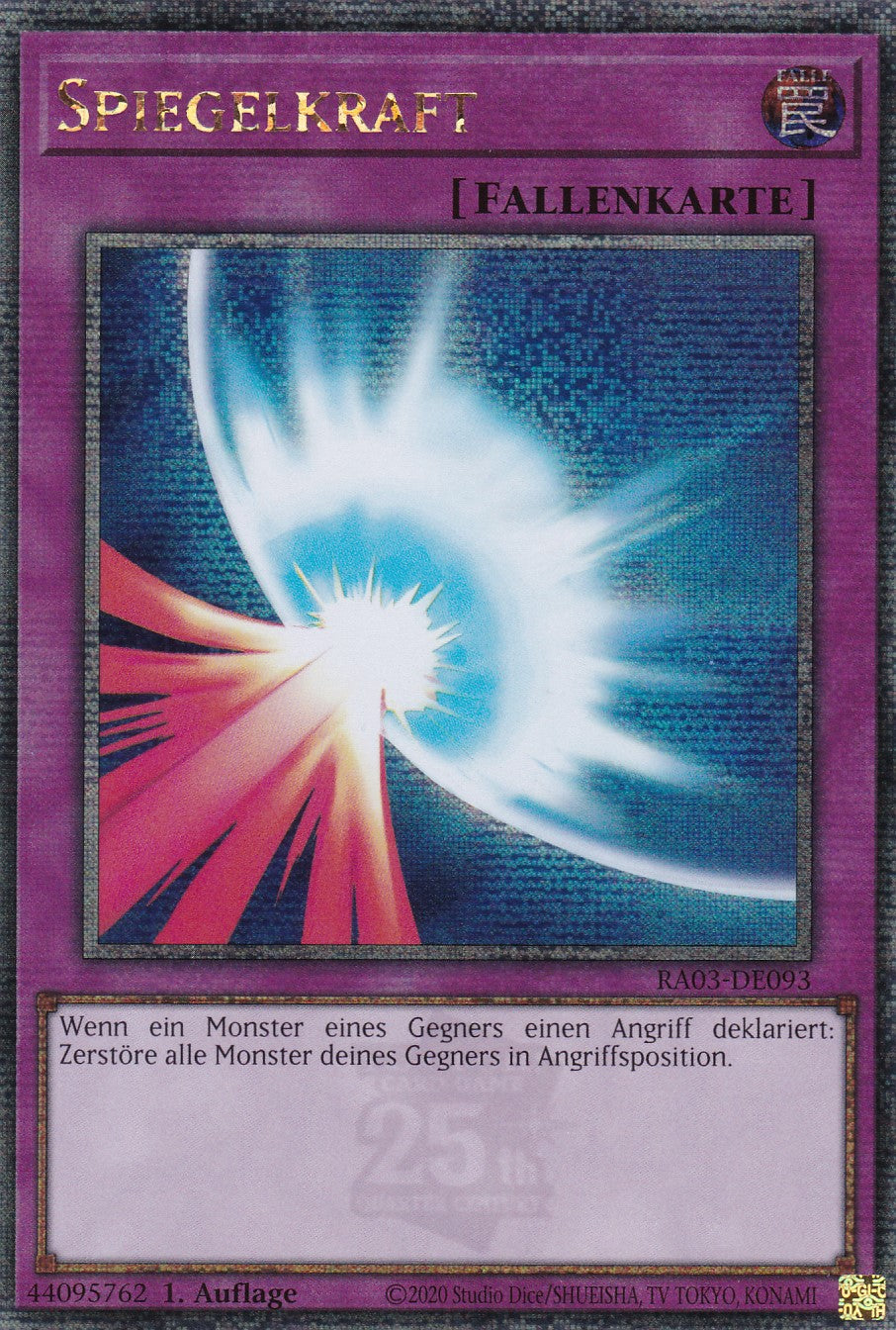 Spiegelkraft - RA03-DE093 - Quarter Century Secret Rare - Deutsch - 1. Auflage - Quarter Century Bonanza