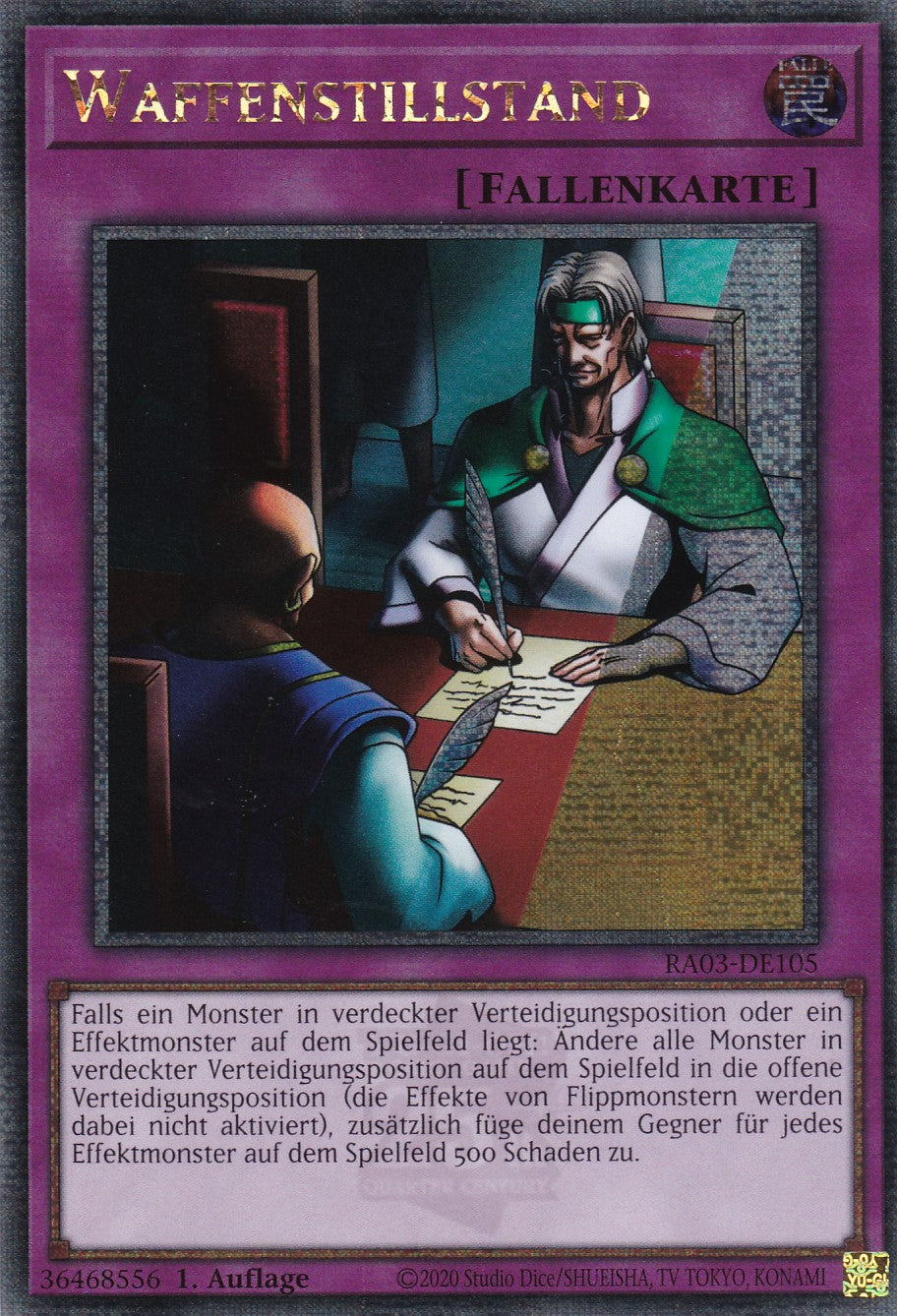 Waffenstillstand - RA03-DE105 - Quarter Century Secret Rare - Deutsch - 1. Auflage - Quarter Century Bonanza