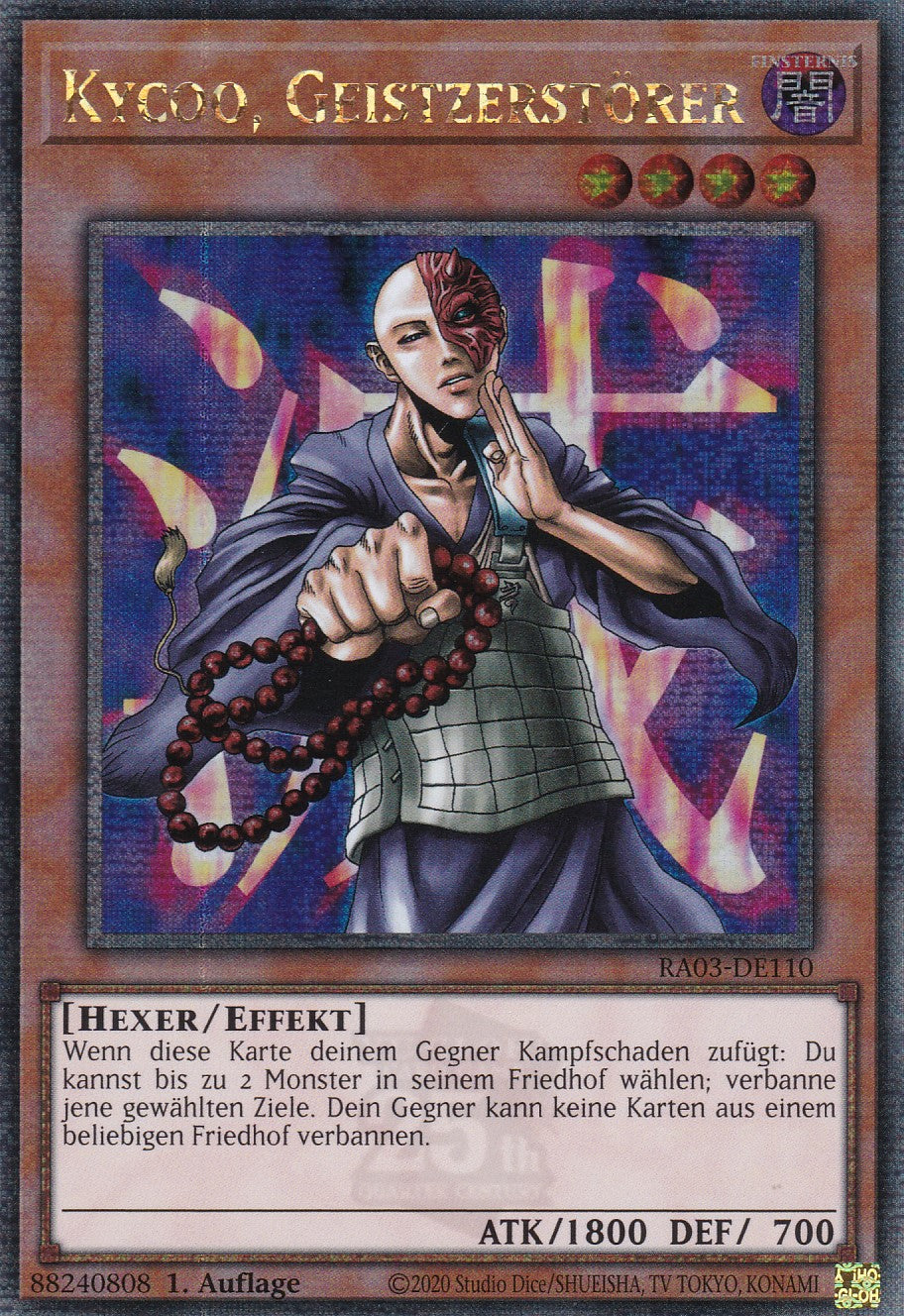 Kycoo, Geistzerstörer - RA03-DE110 - Quarter Century Secret Rare - Deutsch - 1. Auflage - Quarter Century Bonanza