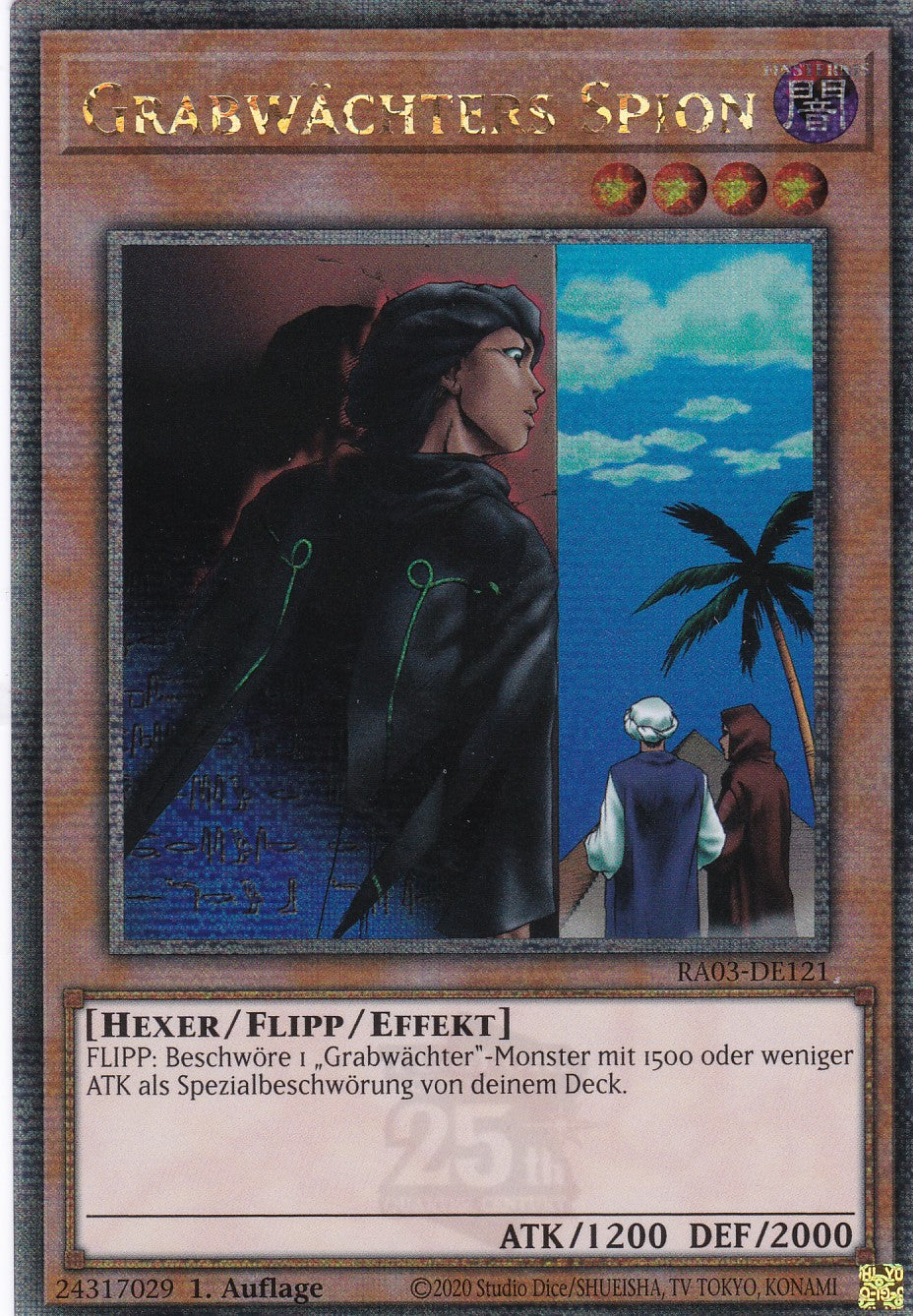 Grabwächters Spion - RA03-DE121 - Quarter Century Secret Rare - Deutsch - 1. Auflage - Quarter Century Bonanza