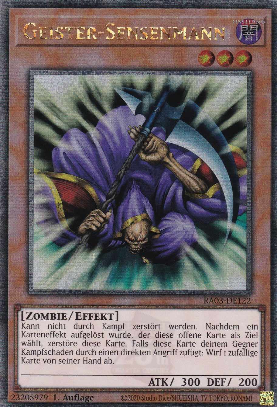 Geister-Sensenmann - RA03-DE122 - Quarter Century Secret Rare - Deutsch - 1. Auflage - Quarter Century Bonanza