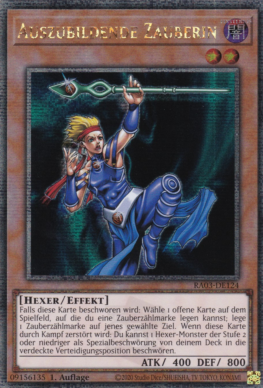 Auszubildende Zauberin - RA03-DE124 - Quarter Century Secret Rare - Deutsch - 1. Auflage - Quarter Century Bonanza