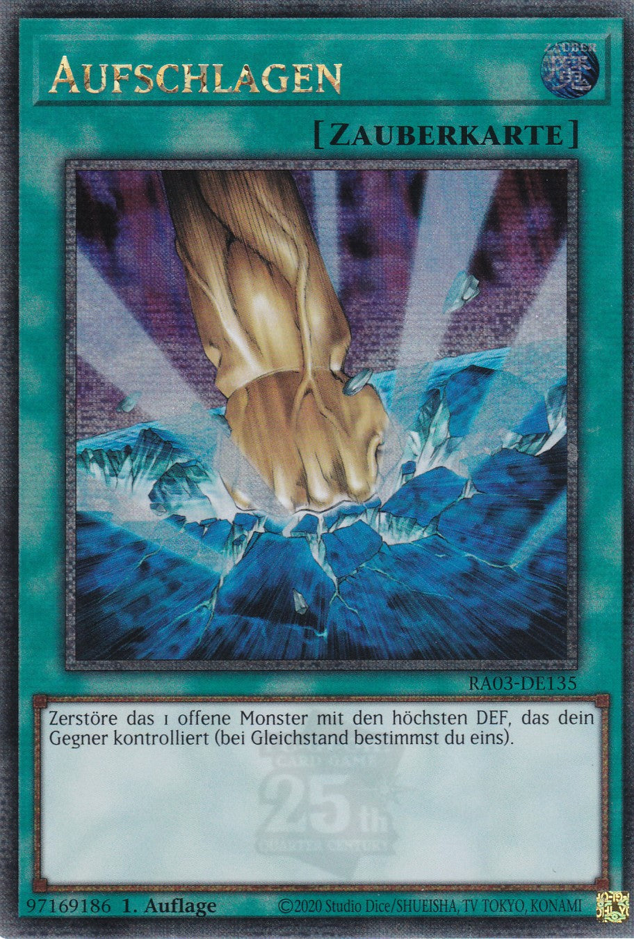 Aufschlagen - RA03-DE135 - Quarter Century Secret Rare - Deutsch - 1. Auflage - Quarter Century Bonanza