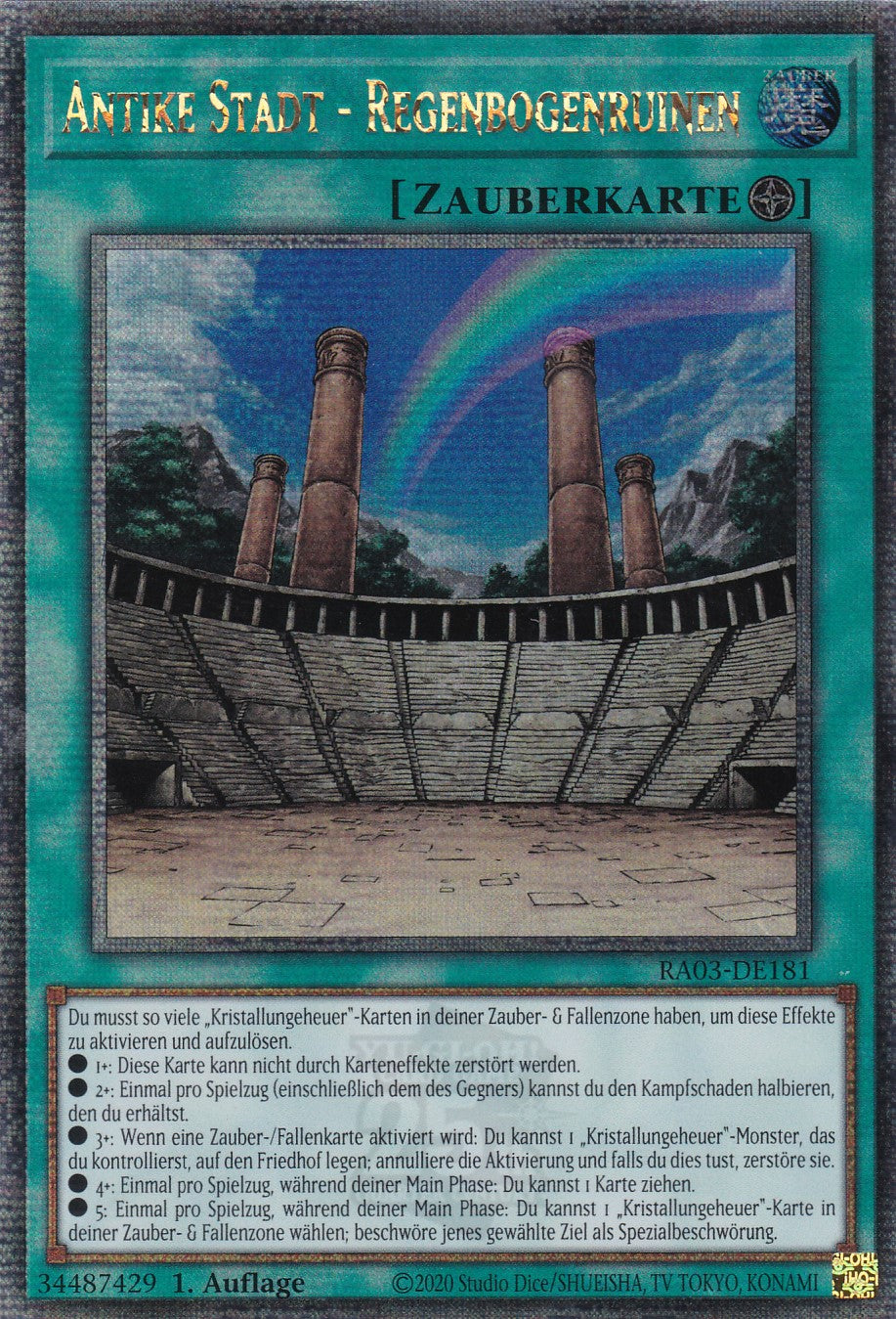Antike Stadt - Regenbogenruinen - RA03-DE181 - Quarter Century Secret Rare - Deutsch - 1. Auflage - Quarter Century Bonanza