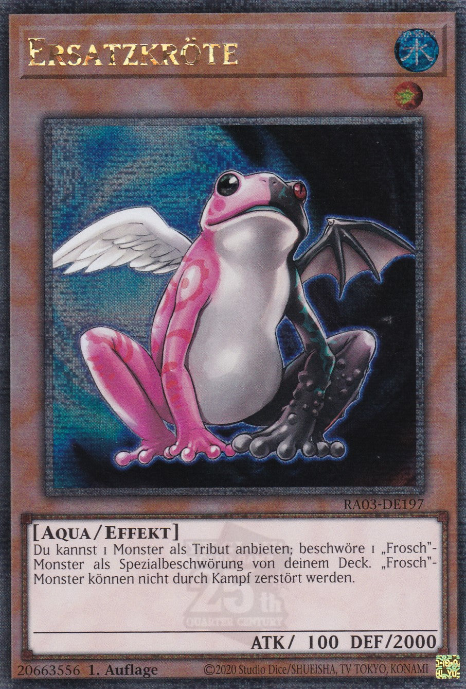 Ersatzkröte - RA03-DE197 - Quarter Century Secret Rare - Deutsch - 1. Auflage - Quarter Century Bonanza