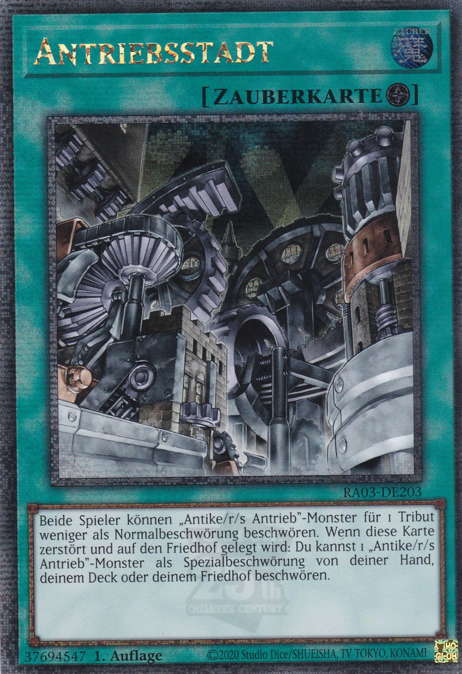 Antriebsstadt - RA03-DE203 - Quarter Century Secret Rare - Deutsch - 1. Auflage - Quarter Century Bonanza