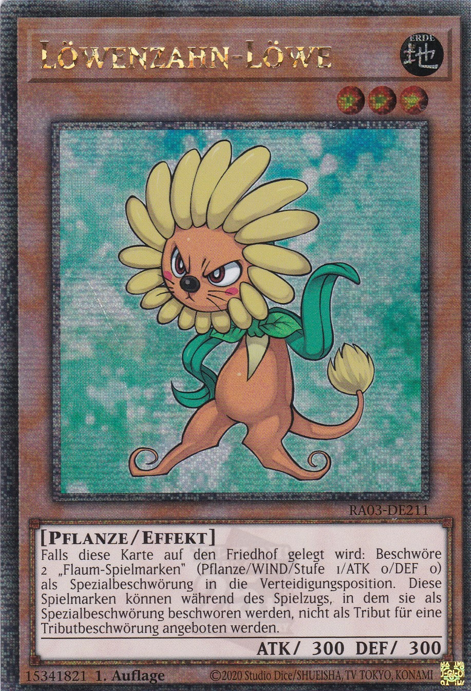 Löwenzahn-Löwe - RA03-DE211 - Quarter Century Secret Rare - Deutsch - 1. Auflage - Quarter Century Bonanza