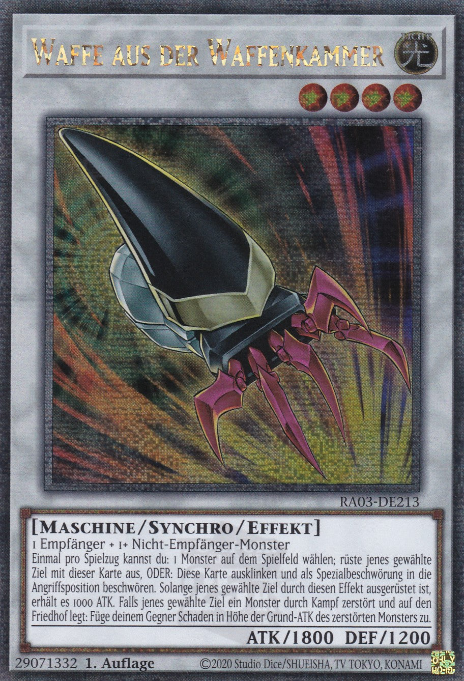 Waffe aus der Waffenkammer - RA03-DE213 - Quarter Century Secret Rare - Deutsch - 1. Auflage - Quarter Century Bonanza