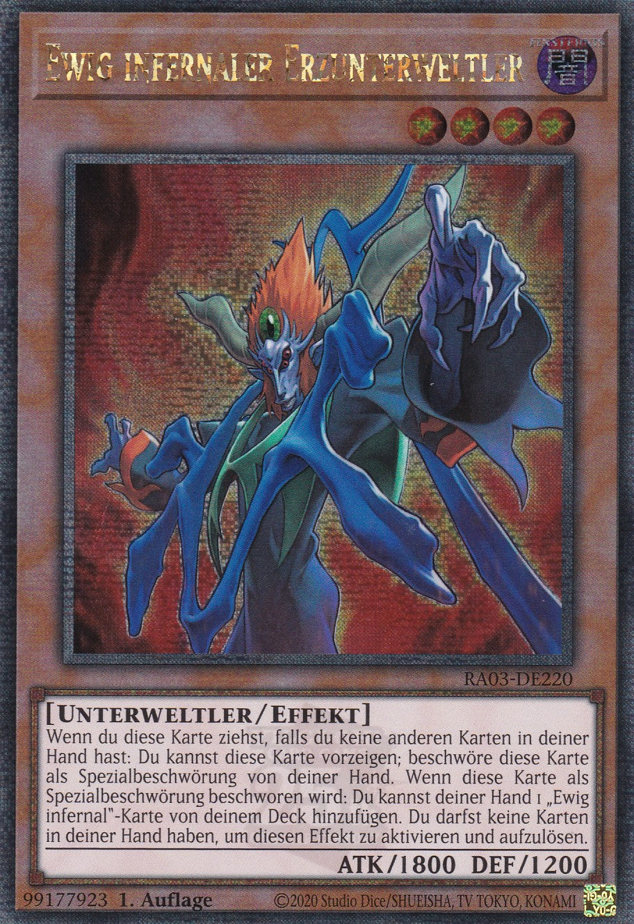 Ewig infernaler Erzunterweltler - RA03-DE220 - Quarter Century Secret Rare - Deutsch - 1. Auflage - Quarter Century Bonanza