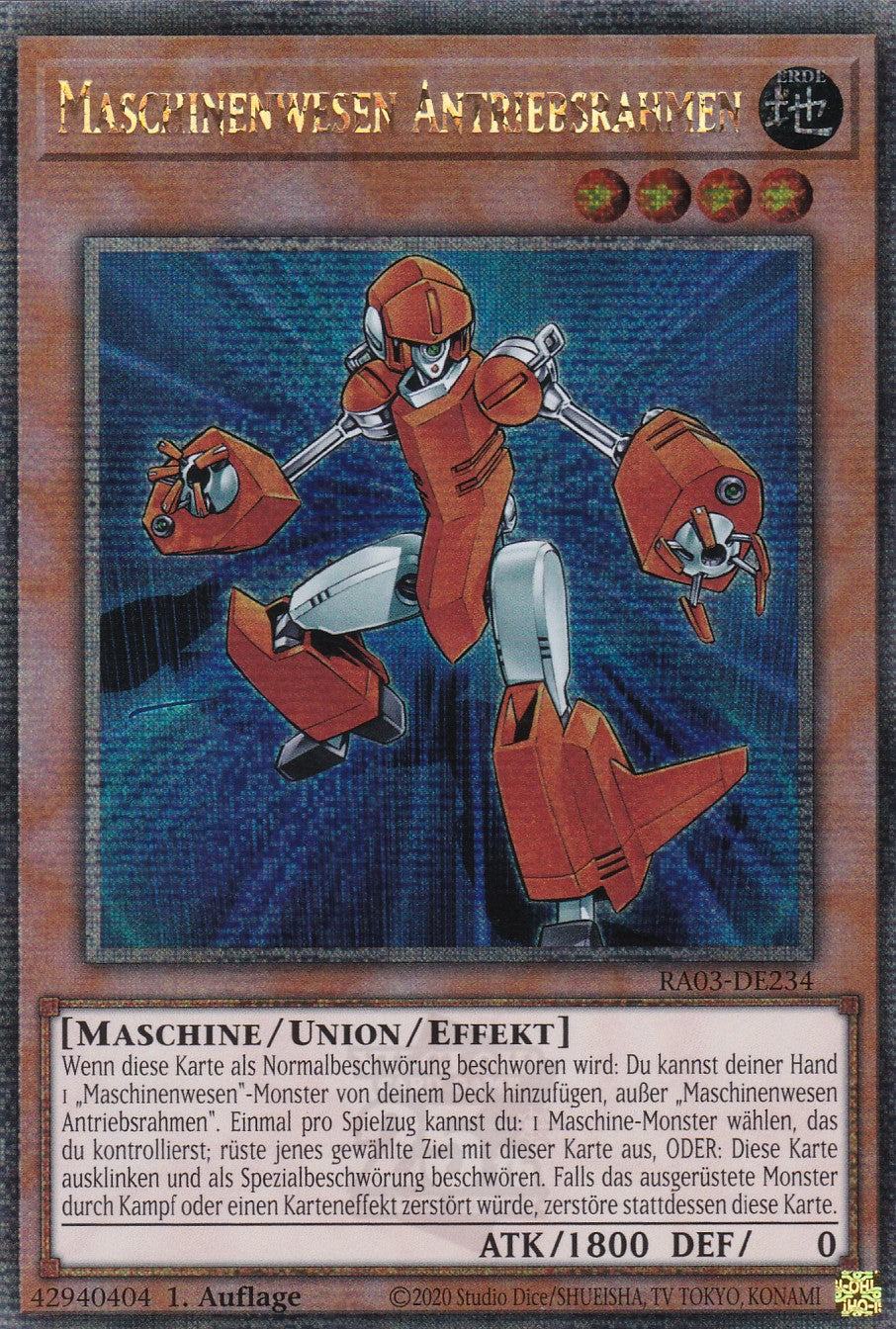 Maschinenwesen Antriebsrahmen - RA03-DE234 - Quarter Century Secret Rare - Deutsch - 1. Auflage - Quarter Century Bonanza