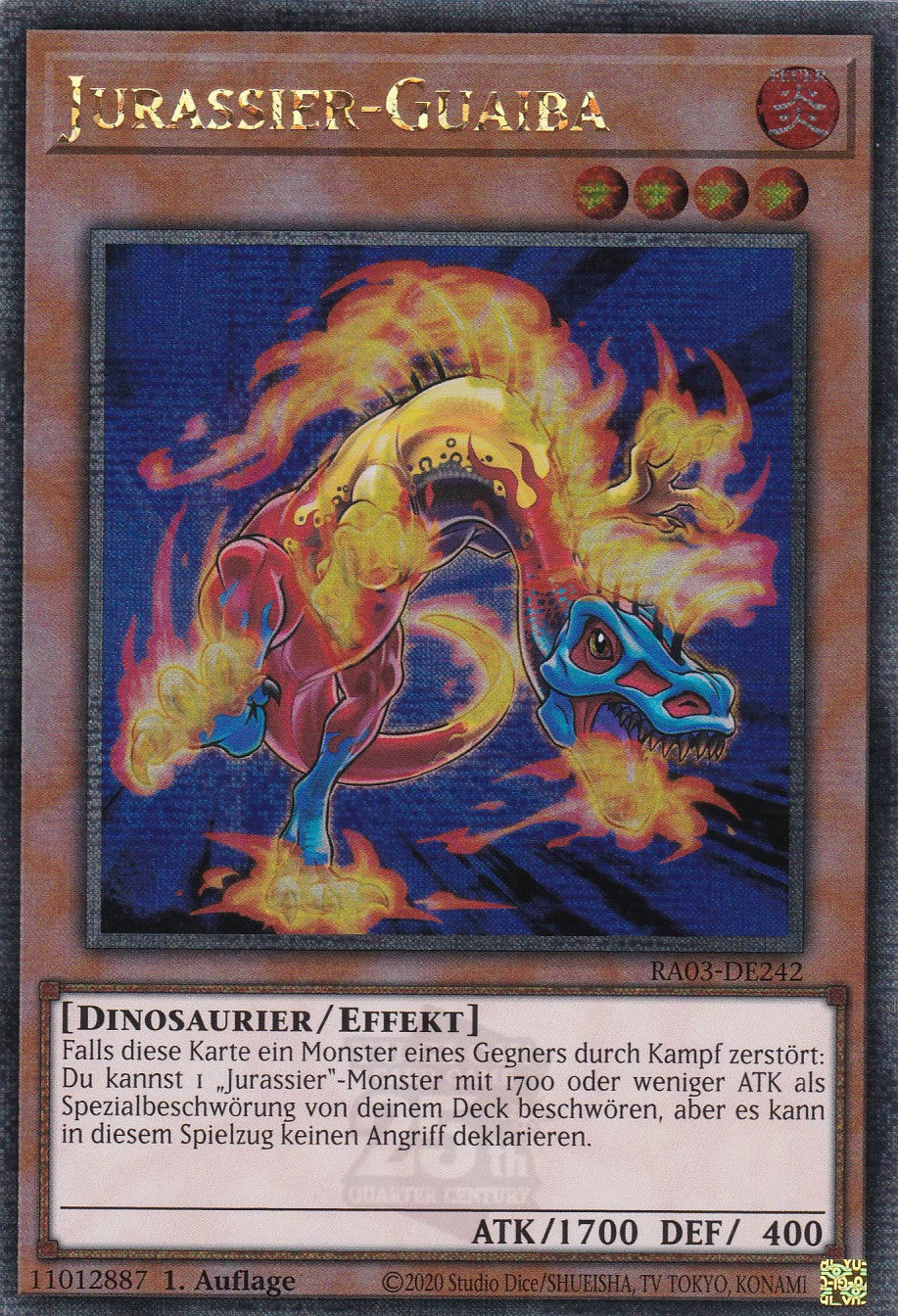 Jurassier- Guaiba - RA03-DE242 - Quarter Century Secret Rare - Deutsch - 1. Auflage - Quarter Century Bonanza
