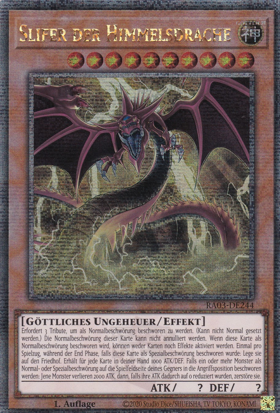 Slifer der Himmelsdrache - RA03-DE244 - Quarter Century Secret Rare - Deutsch - 1. Auflage - Quarter Century Bonanza