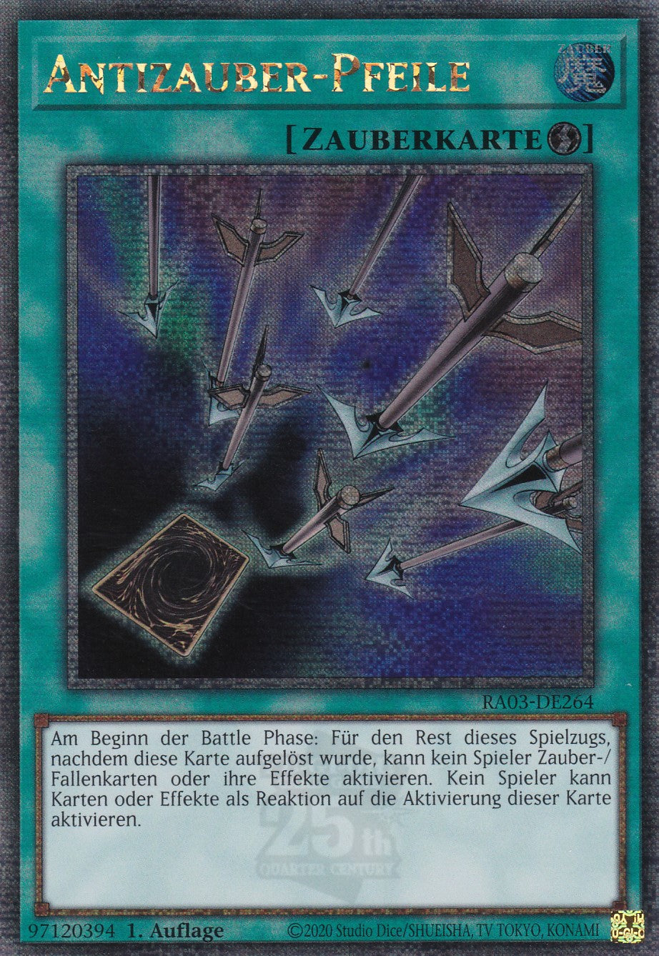 Antizauber-Pfeile - RA03-DE264 - Quarter Century Secret Rare - Deutsch - 1. Auflage - Quarter Century Bonanza