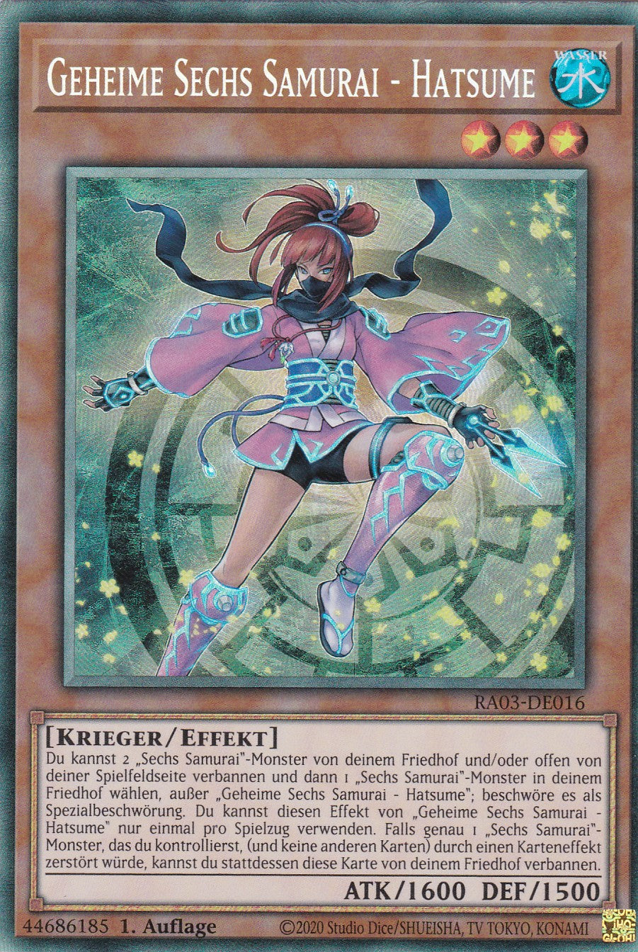 Geheime Sechs Samurai - Hatsume - RA03-DE016 - Collector Rare - Deutsch - 1. Auflage - Quarter Century Bonanza