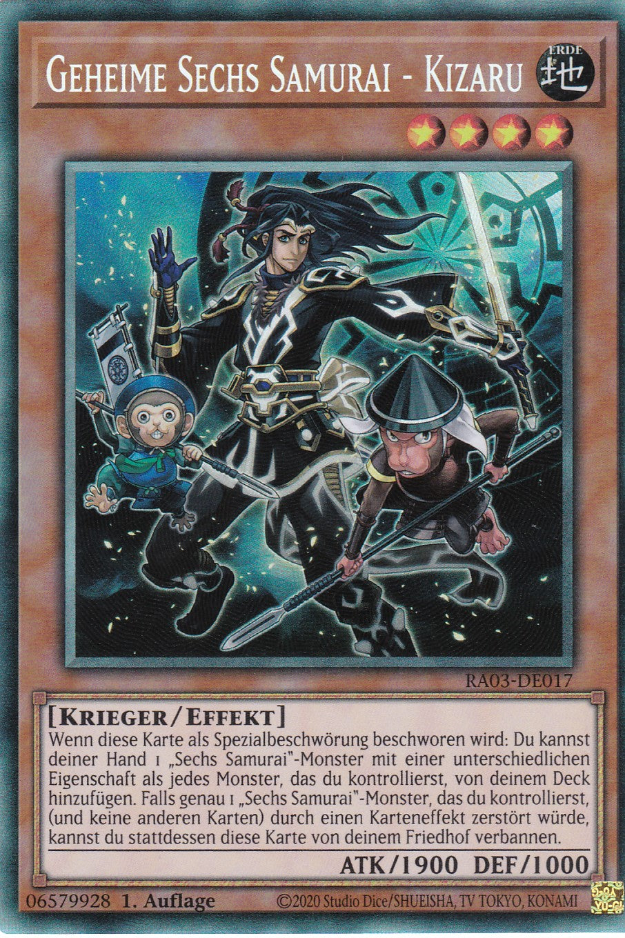 Geheime Sechs Samurai - Kizaru - RA03-DE017 - Collector Rare - Deutsch - 1. Auflage - Quarter Century Bonanza