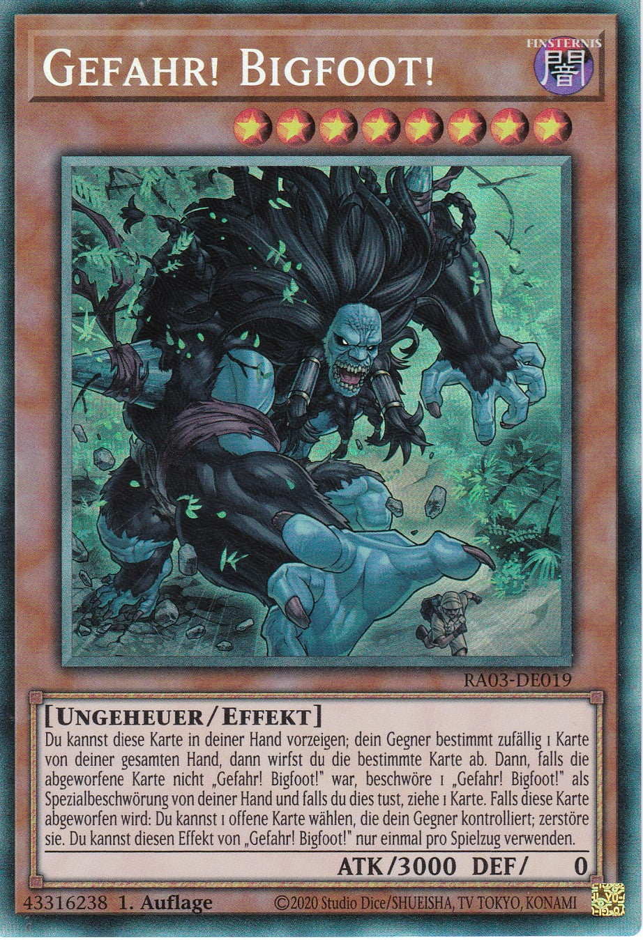 Gefahr! Bigfoot! - RA03-DE019 - Collector Rare - Deutsch - 1. Auflage - Quarter Century Bonanza