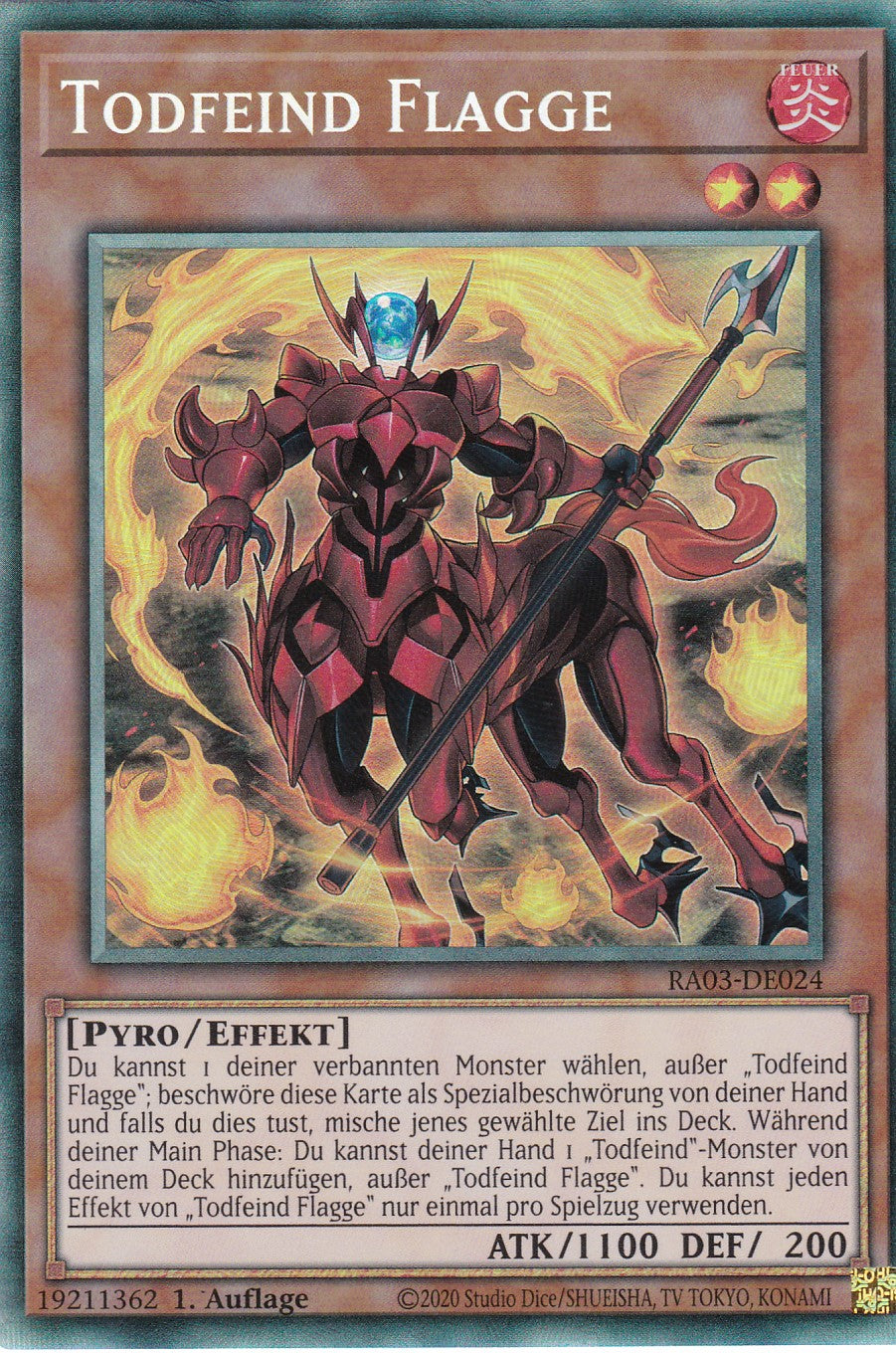 Todfeind Flagge - RA03-DE024 - Collector Rare - Deutsch - 1. Auflage - Quarter Century Bonanza