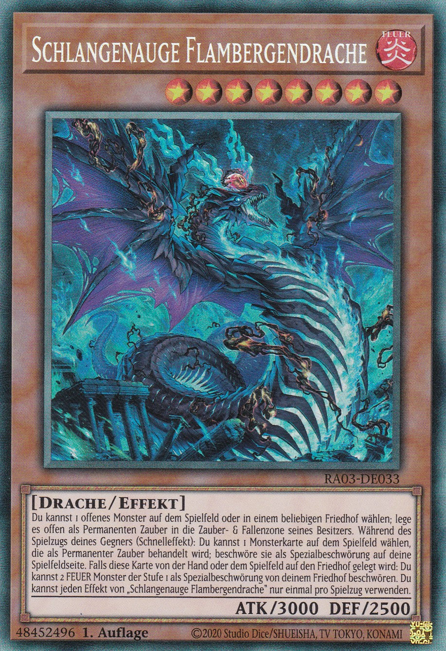 Schlangenauge Flambergendrache - RA03-DE033 - Collector Rare - Deutsch - 1. Auflage - Quarter Century Bonanza