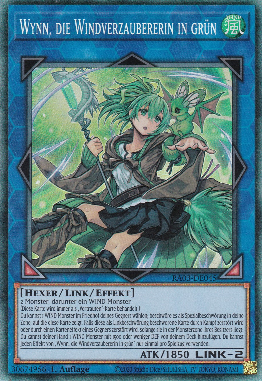 Wynn, die Windverzaubererin in grün - RA03-DE045 - Collector Rare - Deutsch - 1. Auflage - Quarter Century Bonanza
