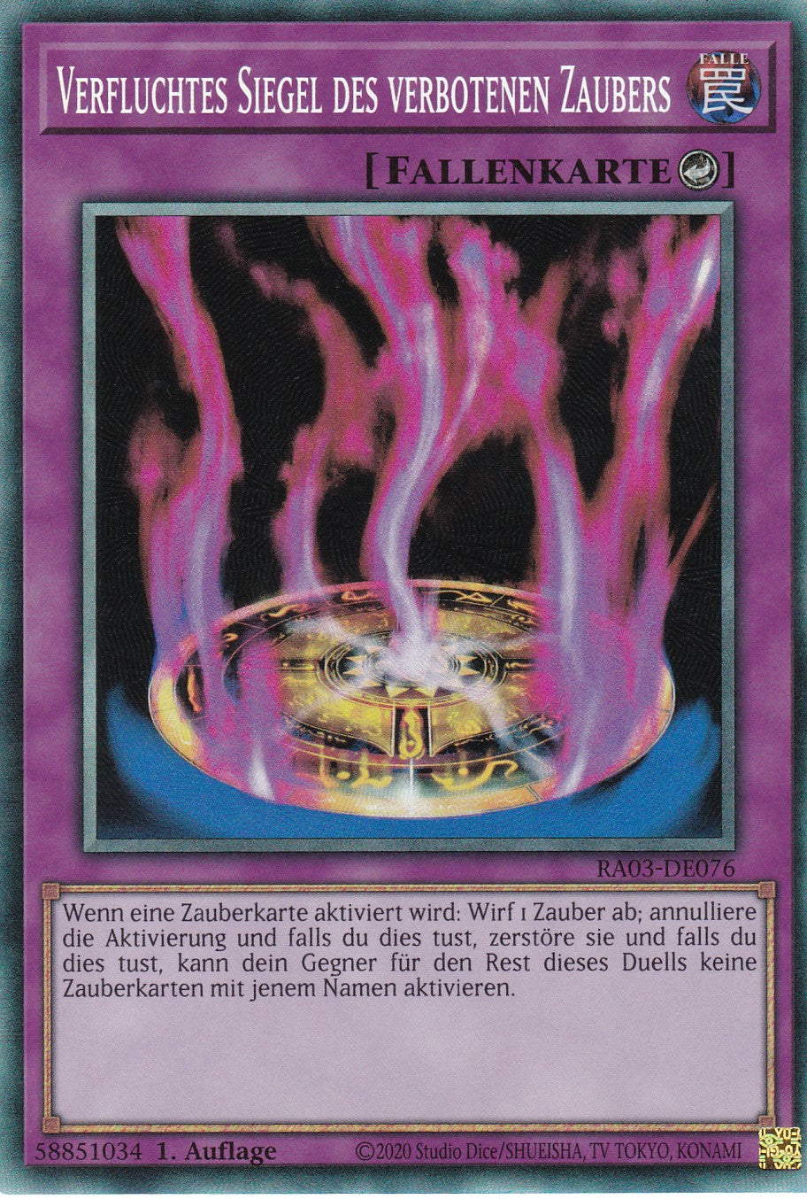 Verfluchtes Siegel des verbotenen Zaubers - RA03-DE076 - Collector Rare - Deutsch - 1. Auflage - Quarter Century Bonanza