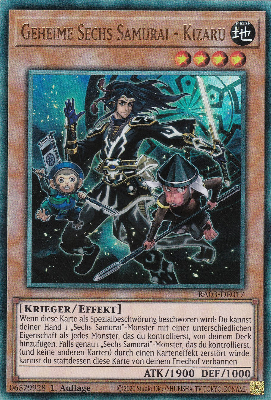 Geheime Sechs Samurai - Kizaru - RA03-DE017 - Ultimate Rare - Deutsch - 1. Auflage - Quarter Century Bonanza