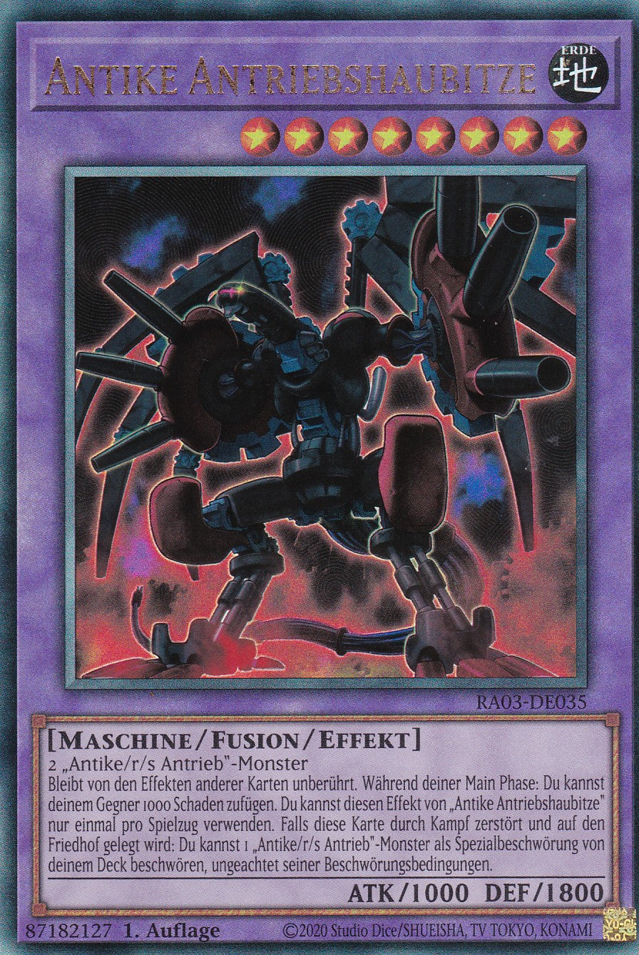 Antike Antriebshaubitze - RA03-DE035 - Ultimate Rare - Deutsch - 1. Auflage - Quarter Century Bonanza