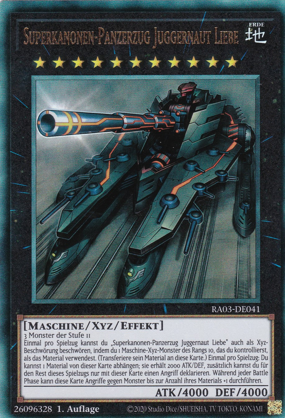 Superkanonen-Panzerzug Juggernaut Liebe - RA03-DE041 - Ultimate Rare - Deutsch - 1. Auflage - Quarter Century Bonanza
